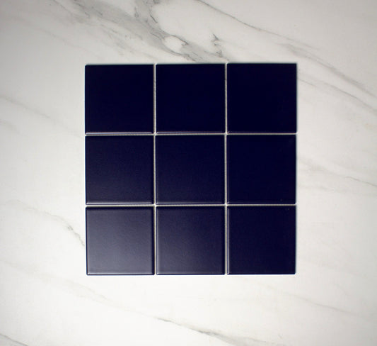 vitra midnight blue matt mosaic 100x100mm top view