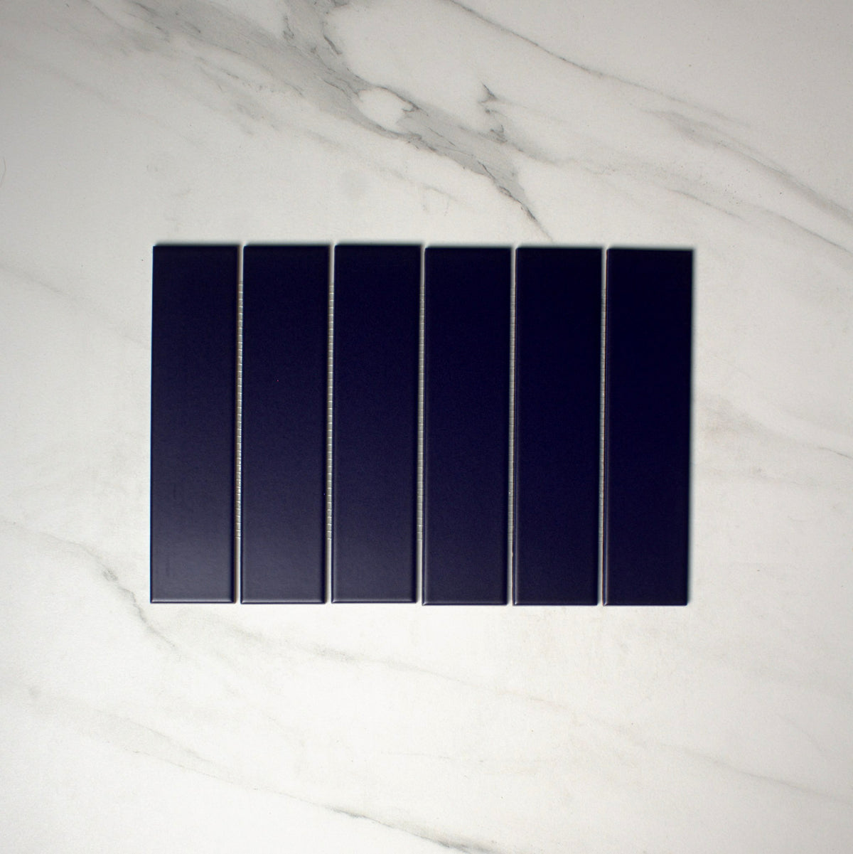 vitra midnight blue matt mosaic 50x200mm top view