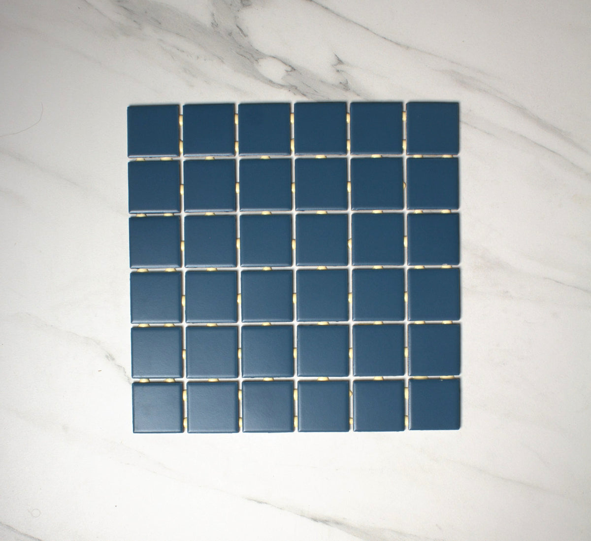 vitra ocean blue matt mosaic 50x50mm top view