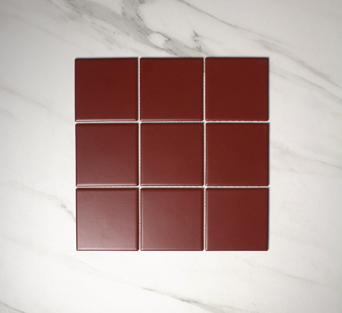 vitra oxide red matt mosaic 100x100mm top view