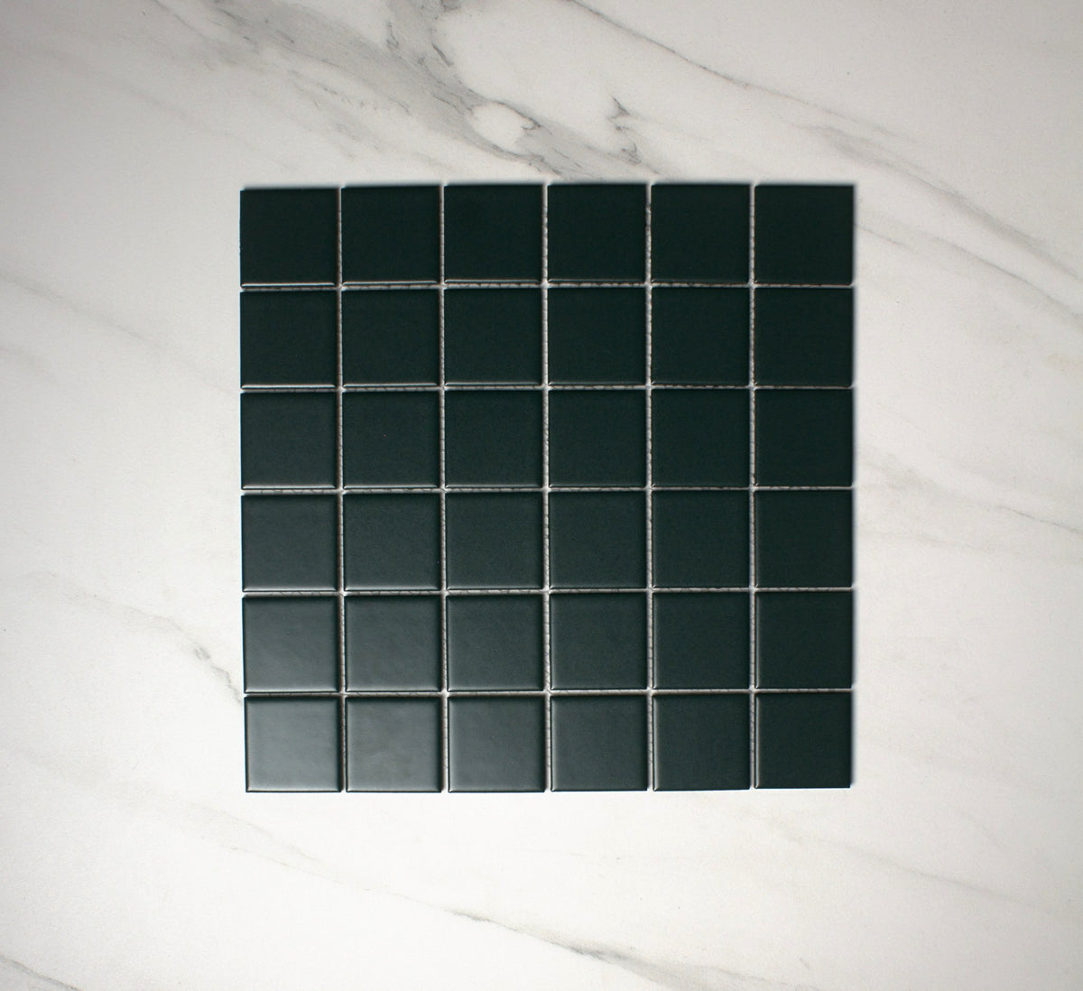 vitra pine green matt mosaic 50x50mm top view