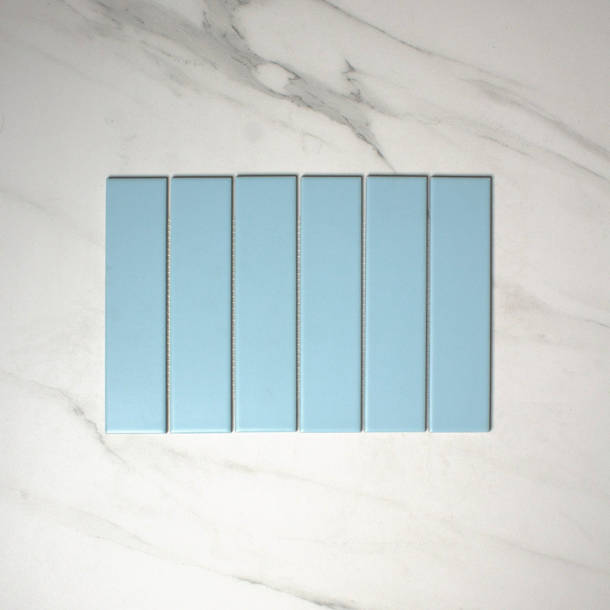 vitra pool blue matt mosaic 50x200mm top view