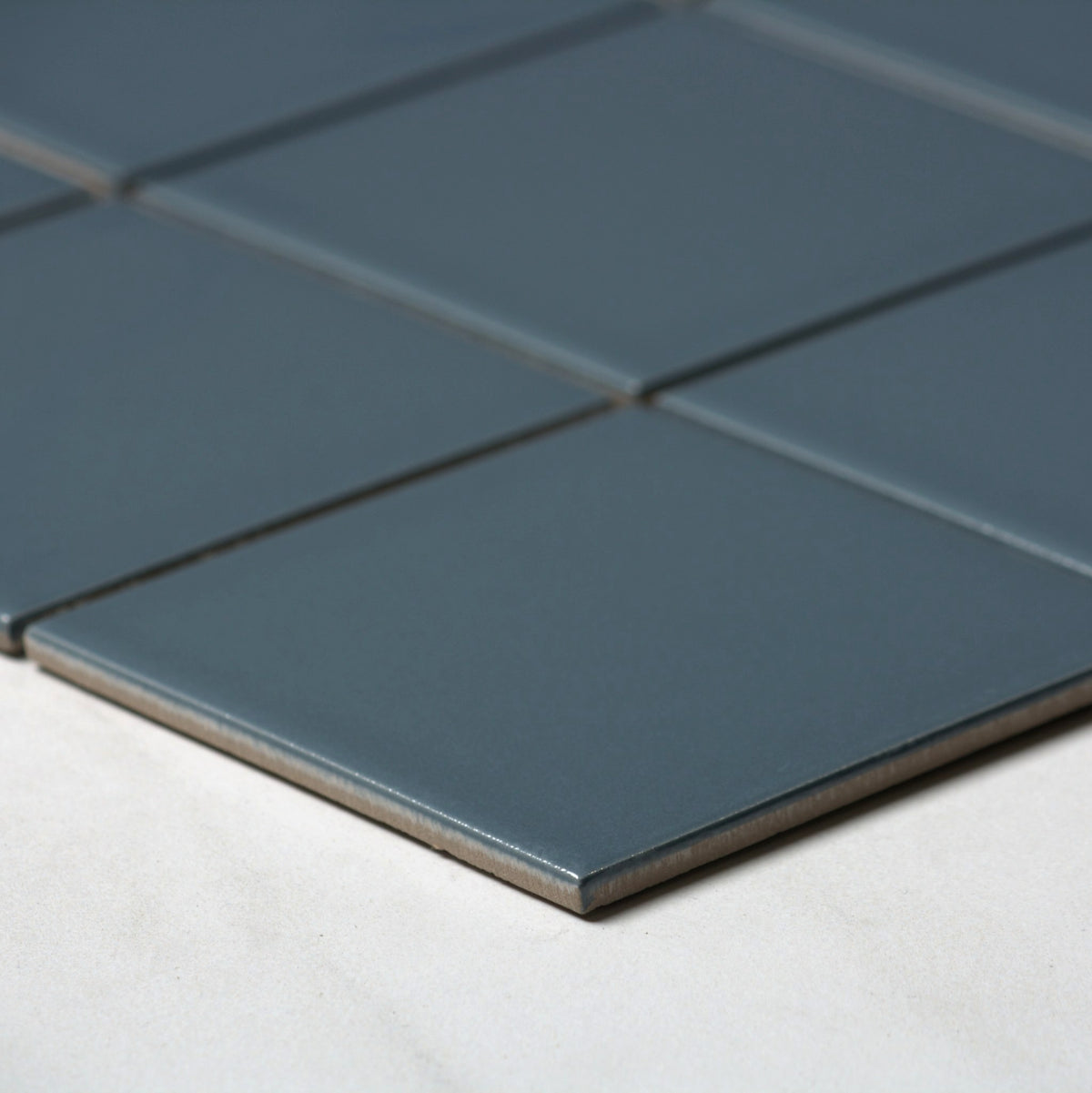 vitra prussian blue gloss mosaic 100x100mm angle view
