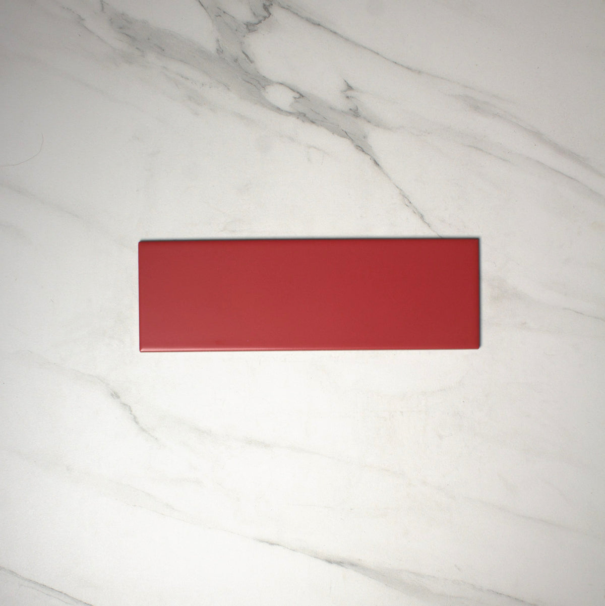 vitra red matt 100x300mm top view