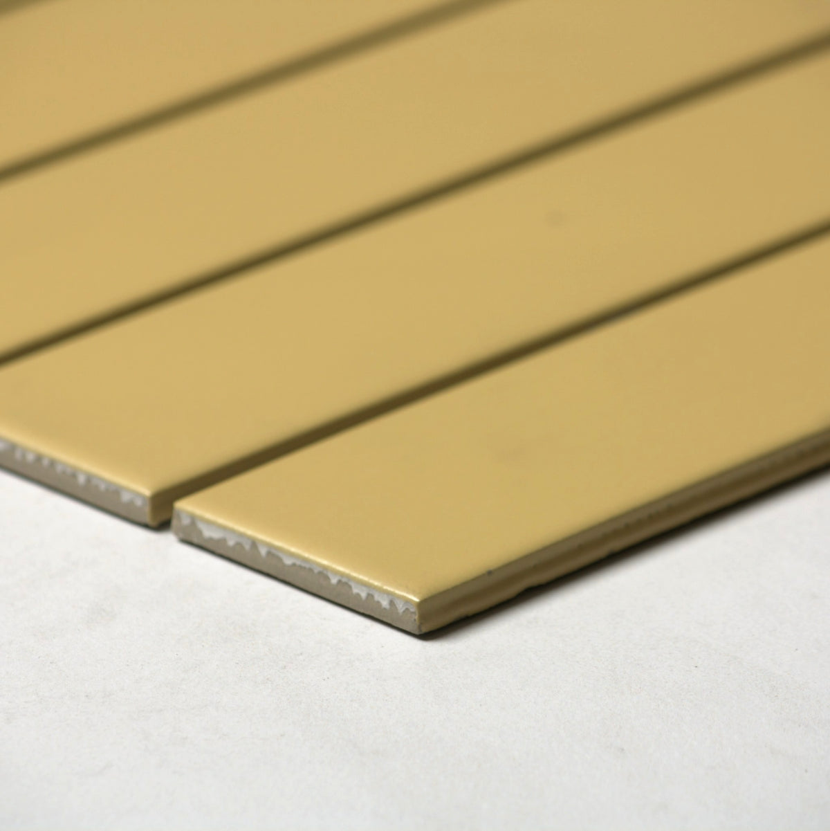 vitra sand yellow matt mosaic 50x200mm angle view