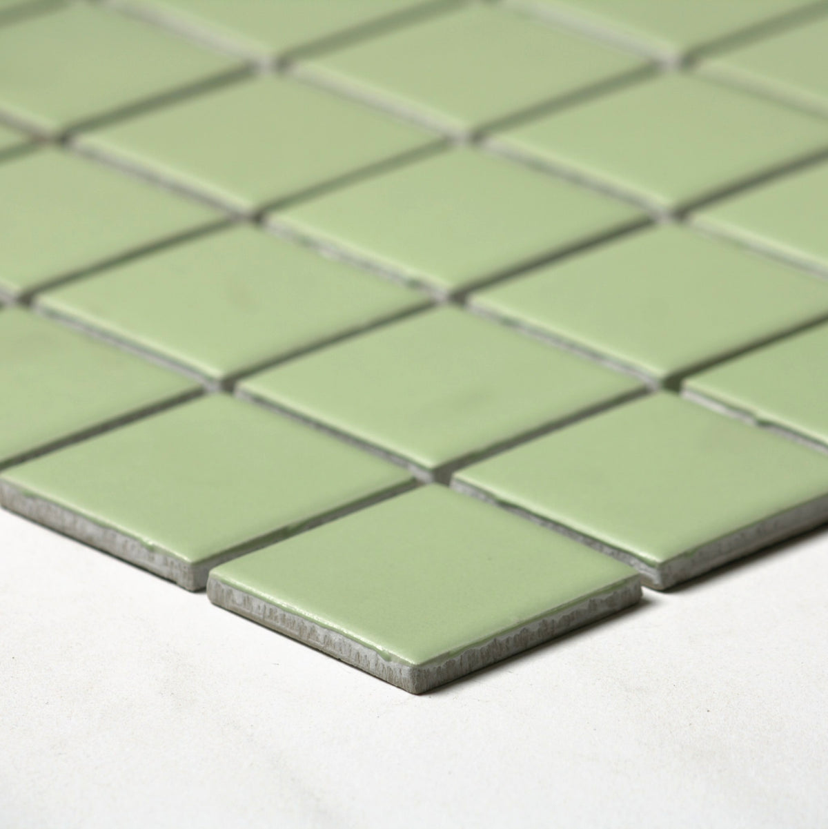 vitra soap green matt mosaic 50x50mm angle view