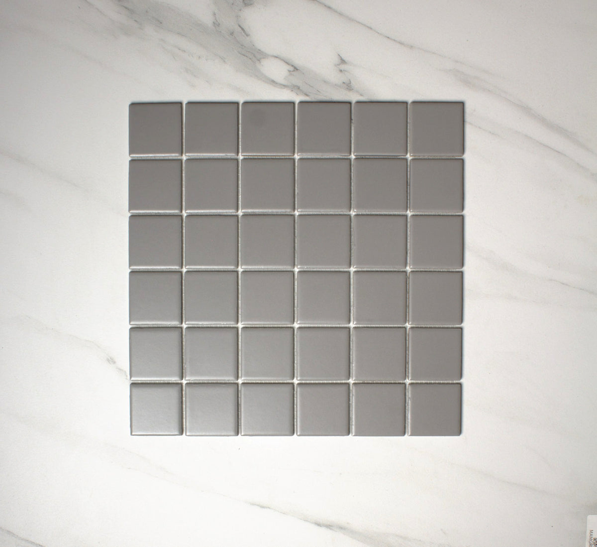 vitra stone grey matt mosaic 50x50mm top view