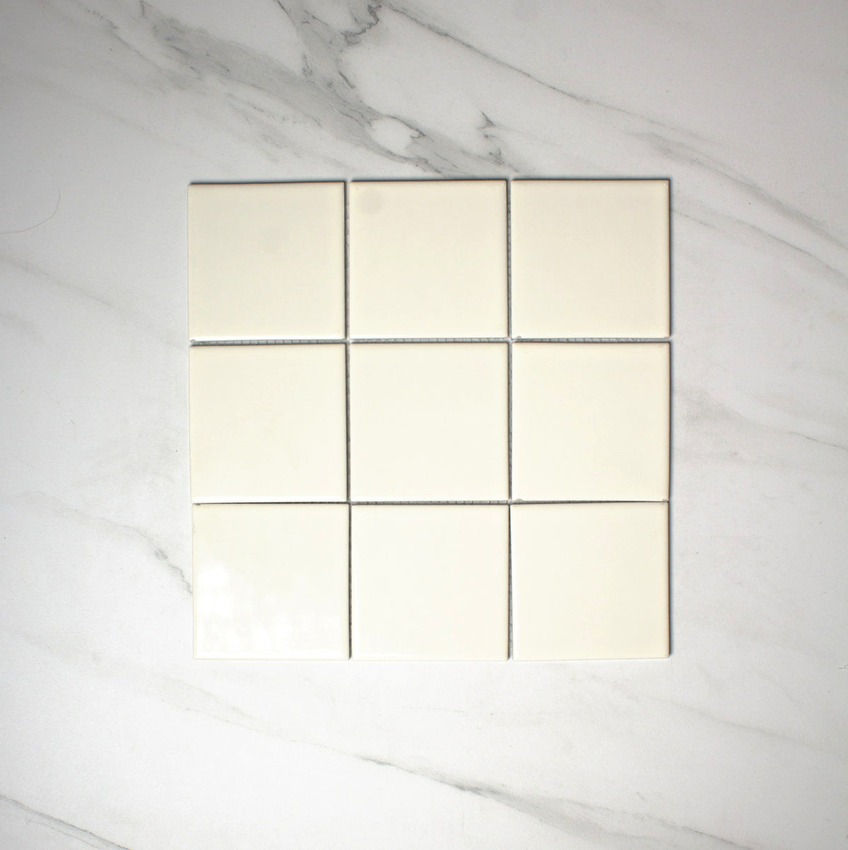 vitra ultra white gloss mosaic 100x100mm top view
