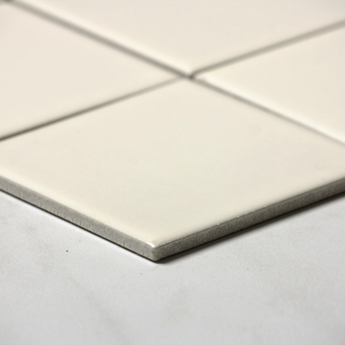 vitra ultra white gloss mosaic 100x100mm angle view