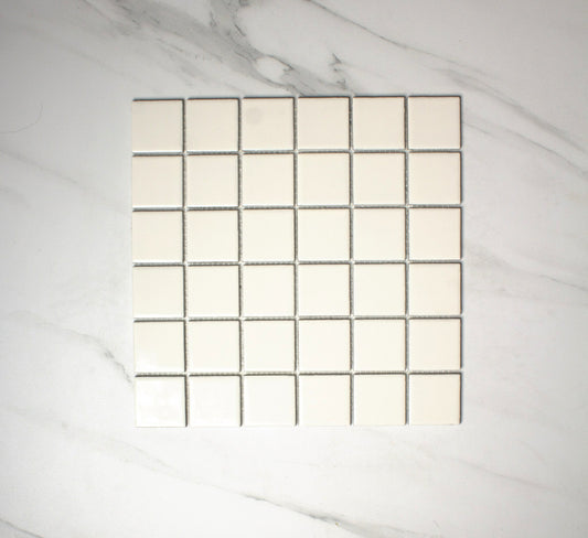 vitra ultra white gloss mosaic 50x50mm top view