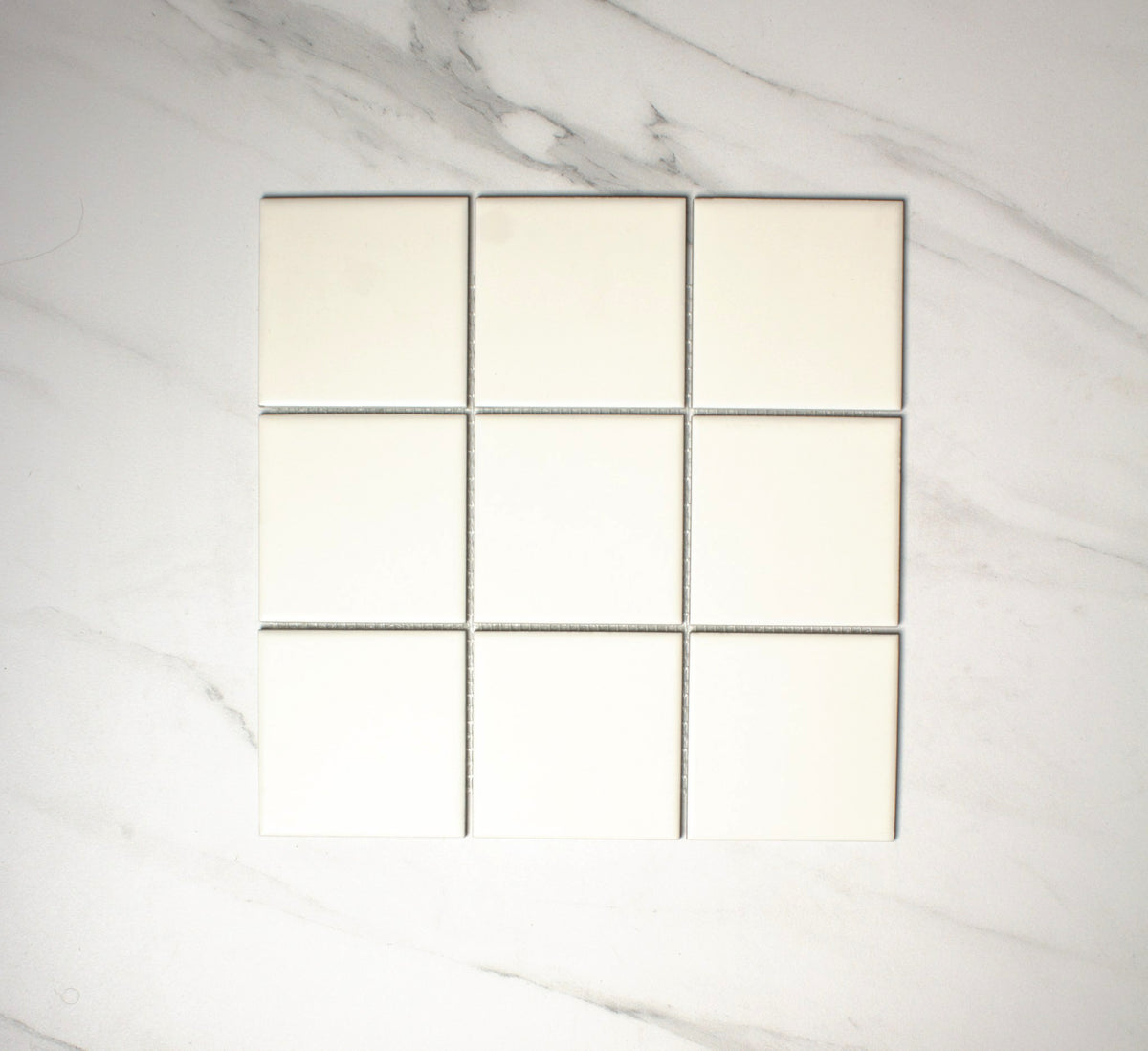 vitra ultra white matt mosaic 100x100mm top view