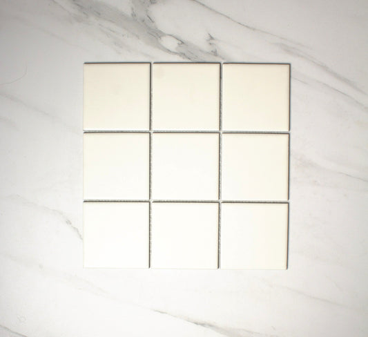 vitra ultra white matt mosaic 100x100mm top view