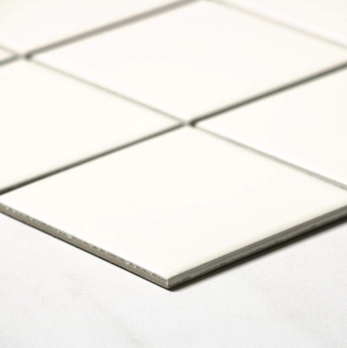 vitra ultra white matt mosaic 100x100mm angle view