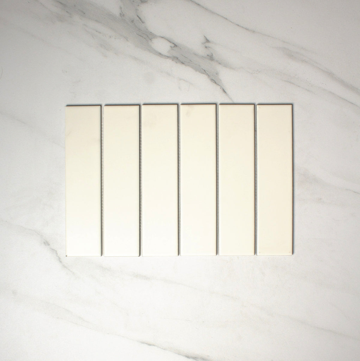 vitra ultra white matt mosaic 50x200mm top view