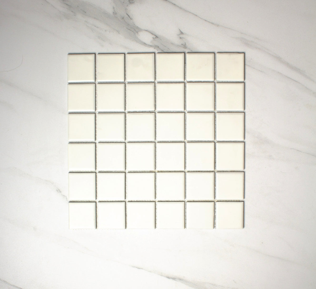 vitra ultra white matt mosaic 50x50mm top view
