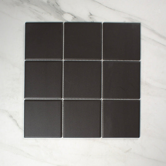 vitra uni black matt r10b mosaic 100x100mm top view
