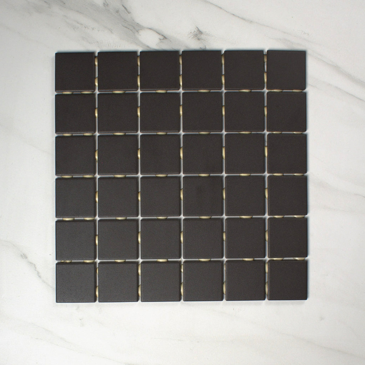 vitra uni black matt r10b mosaic 50x50mm top view