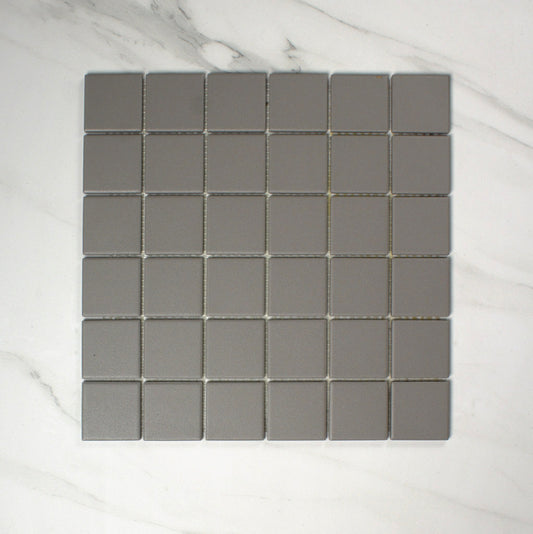 vitra uni grey matt r10b mosaic 50x50mm top view
