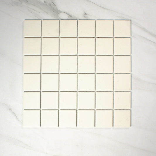vitra uni super white matt r10b mosaic 50x50mm top view
