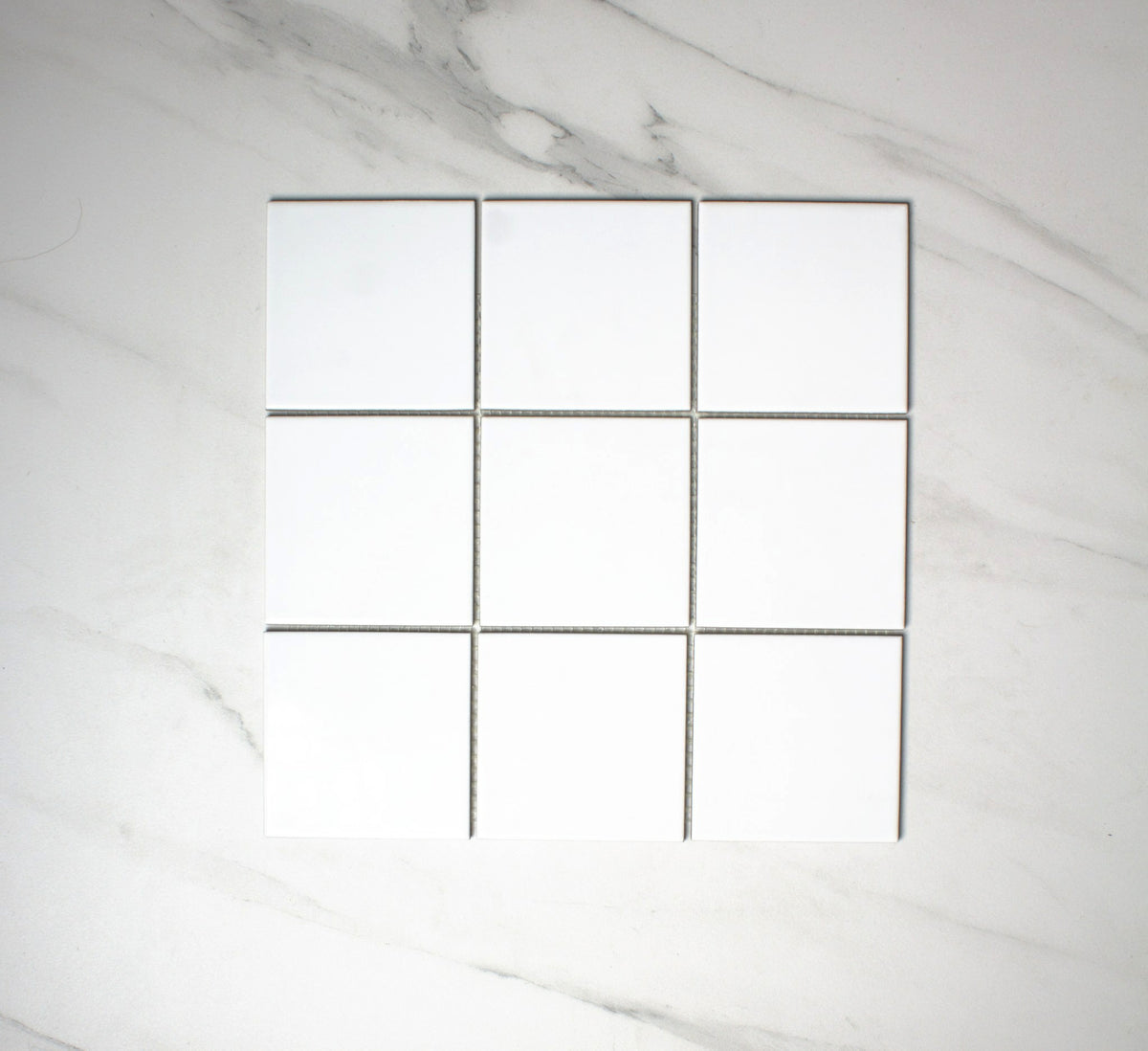 vitra white gloss mosaic 100x100mm top view