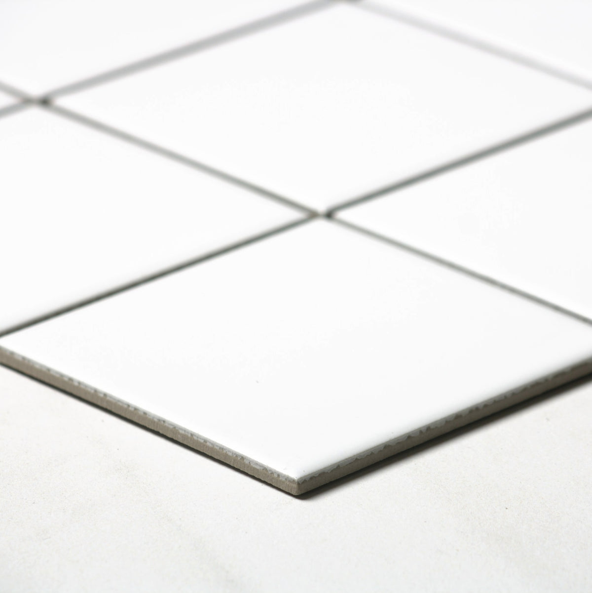 vitra white matt mosaic 100x100mm angle view