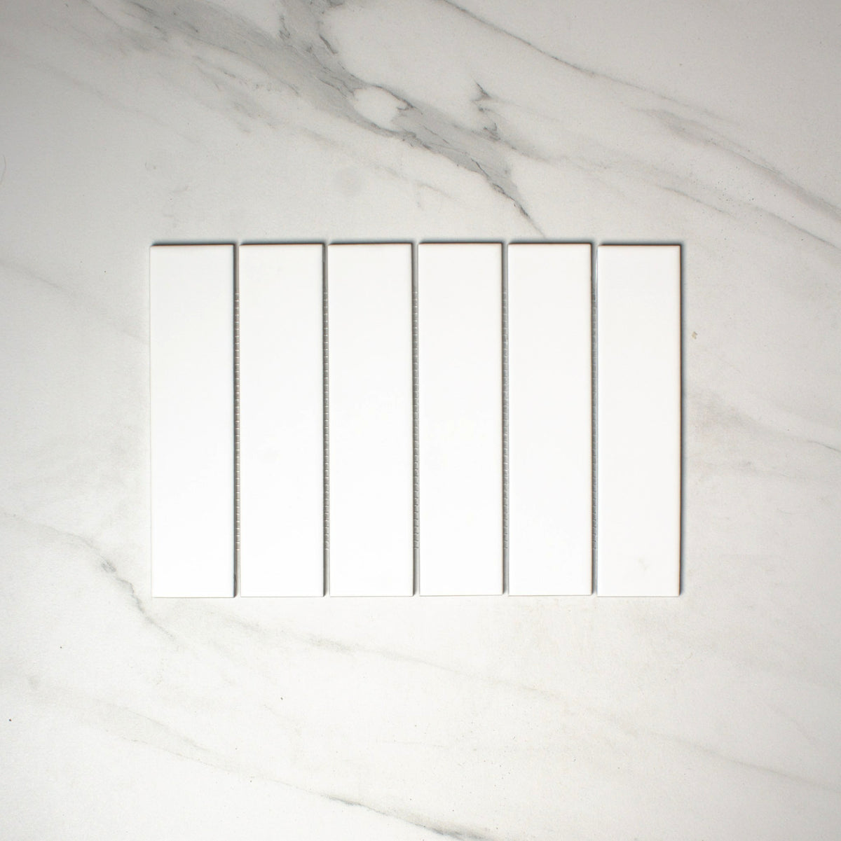 vitra white matt mosaic 50x200mm top view