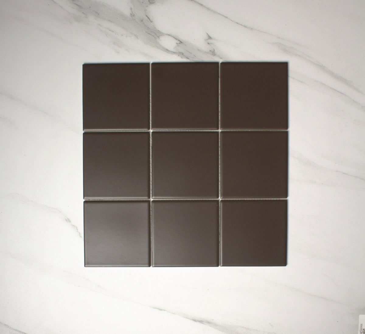 vitra zinc grey matt mosaic 100x100mm top view
