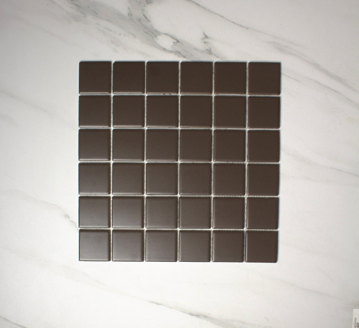 vitra zinc grey matt mosaic 50x50mm top view