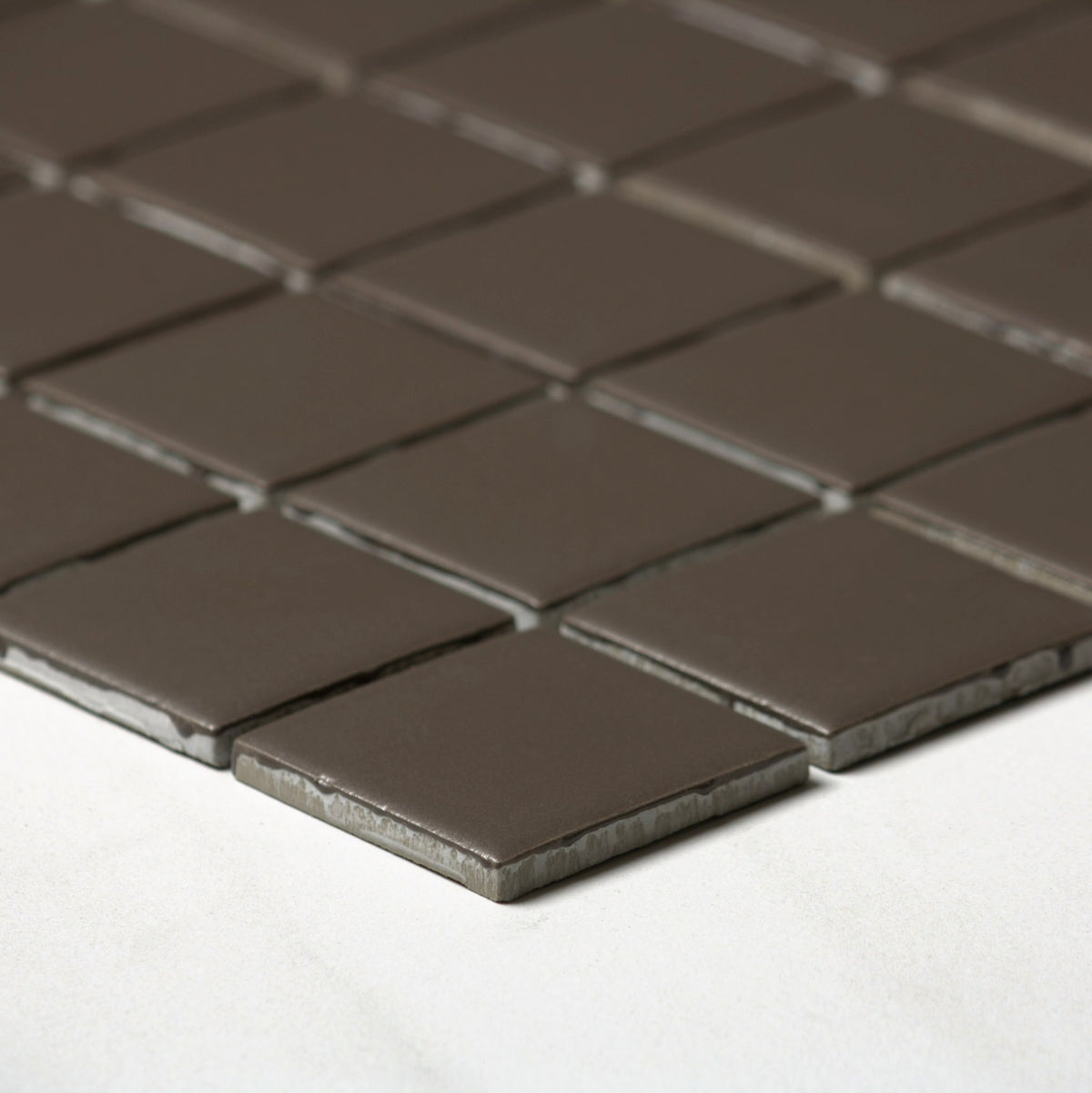 vitra zinc grey matt mosaic 50x50mm angle view