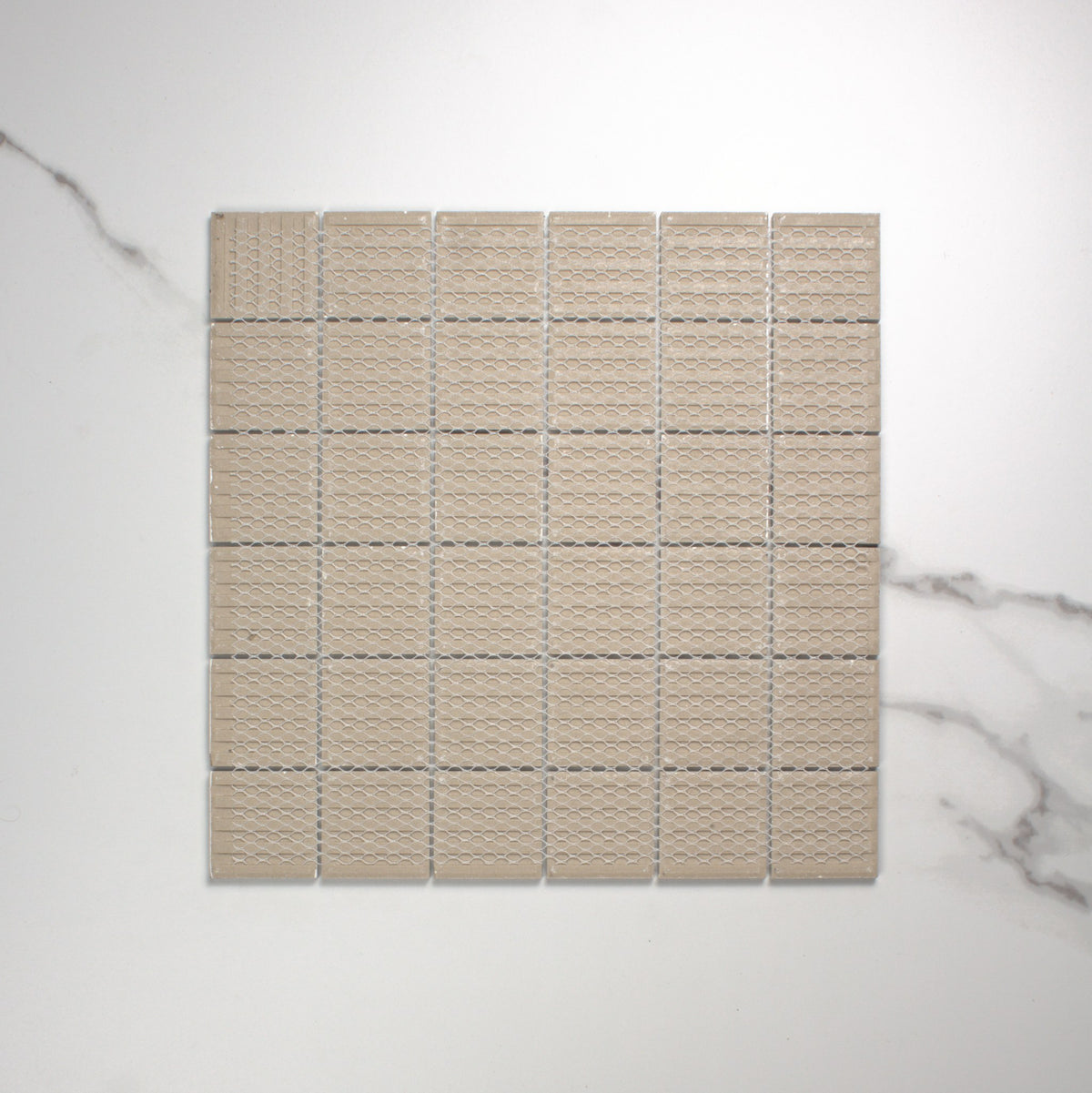 White Gloss Porcelain Glazed Square 48x48mm top view