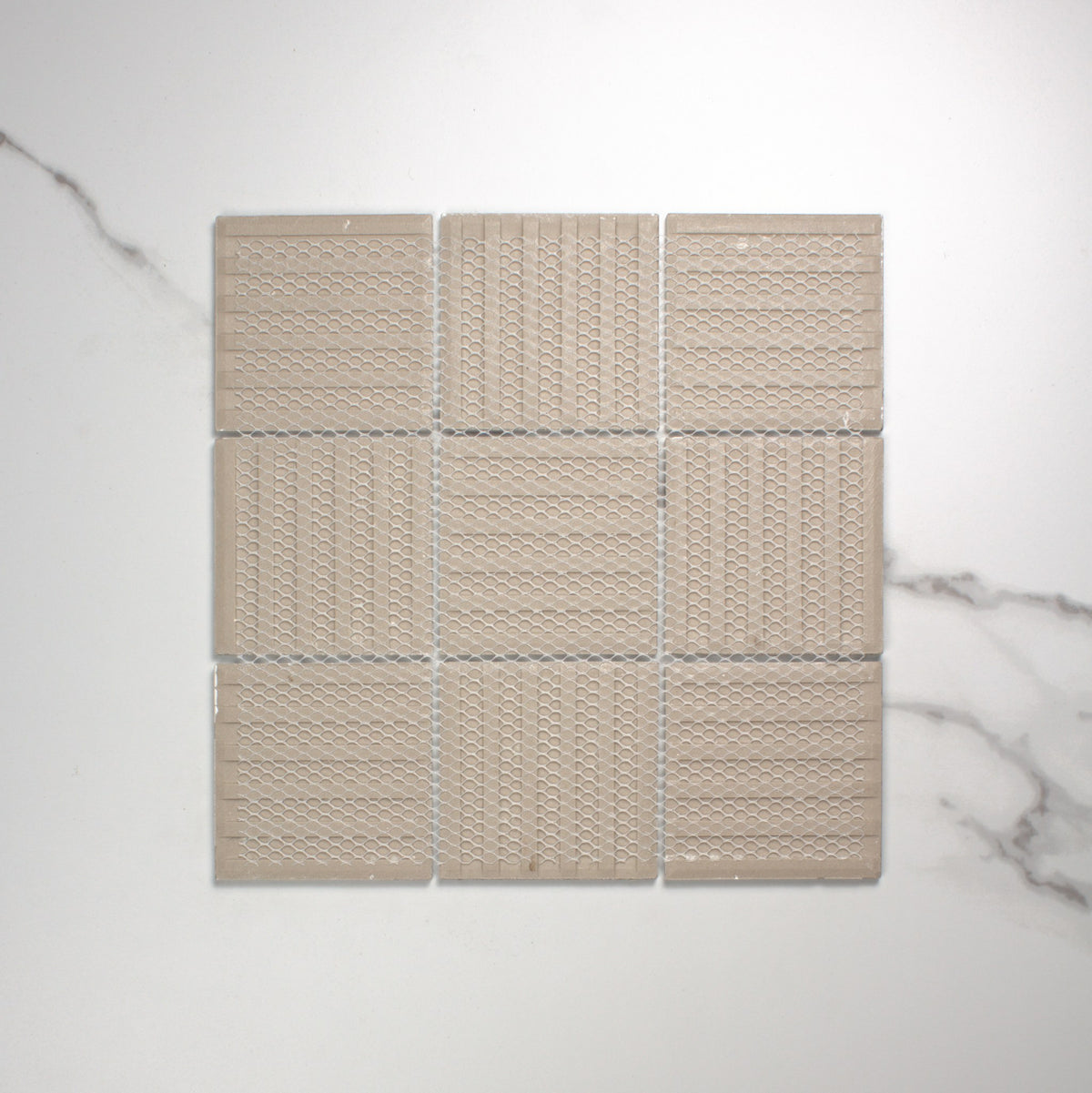 White Gloss Porcelain Glazed Square 97x97mm top view