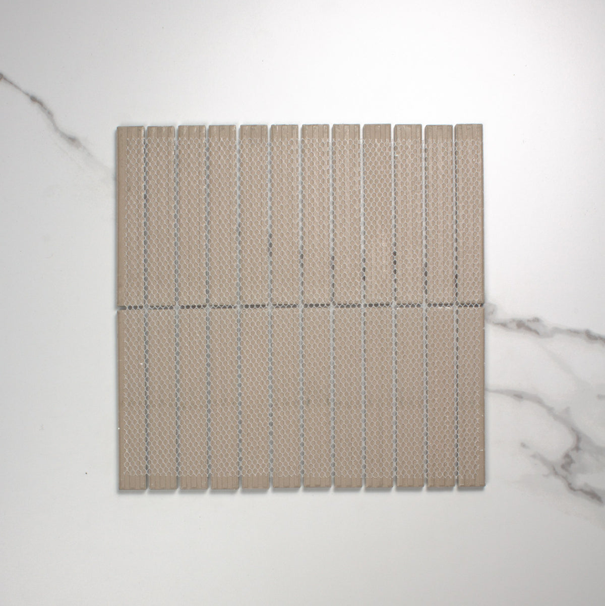White Matt KitKat Straight Bone Pattern 22x145mm top view