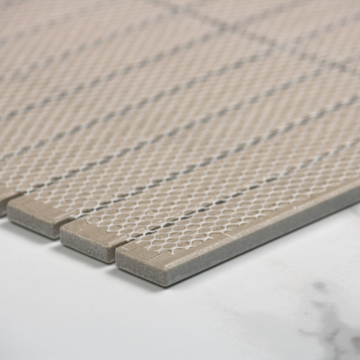 White Matt KitKat Straight Bone Pattern 22x145mm angle view