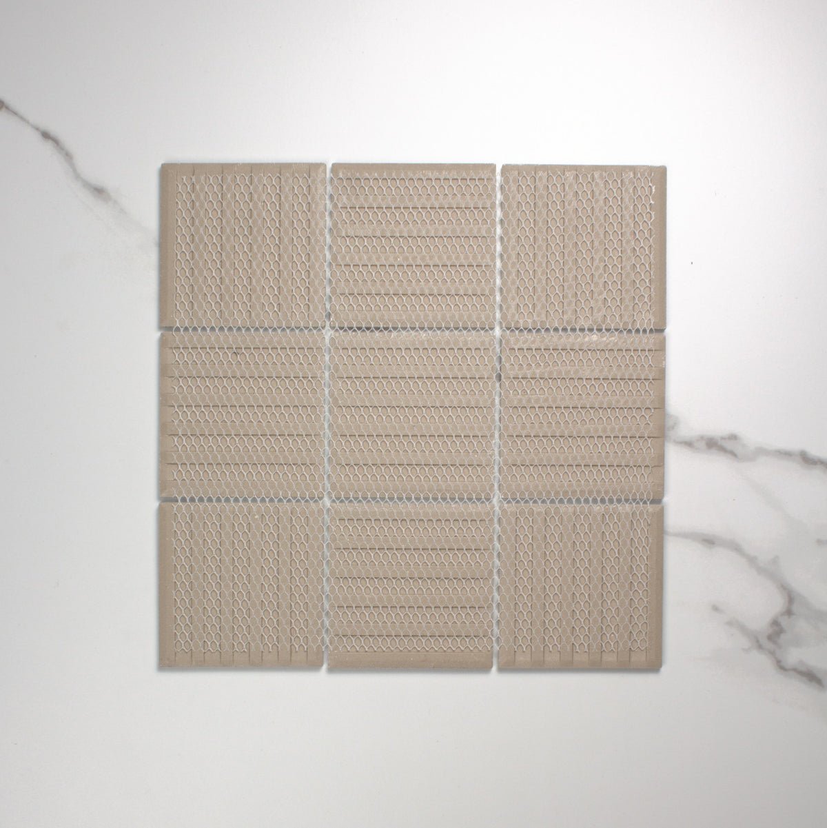 White Matt Porcelain Glazed Square 97x97mm top view