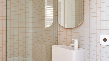 White Matte Porcelain Glazed 48x48mm Square