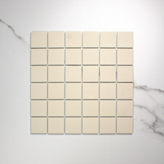 Marlowe Bone Matt Mosaic 48x48mm top view