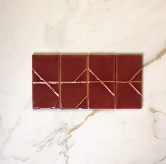 yoko origami bordo gloss 62 5x125mm top view